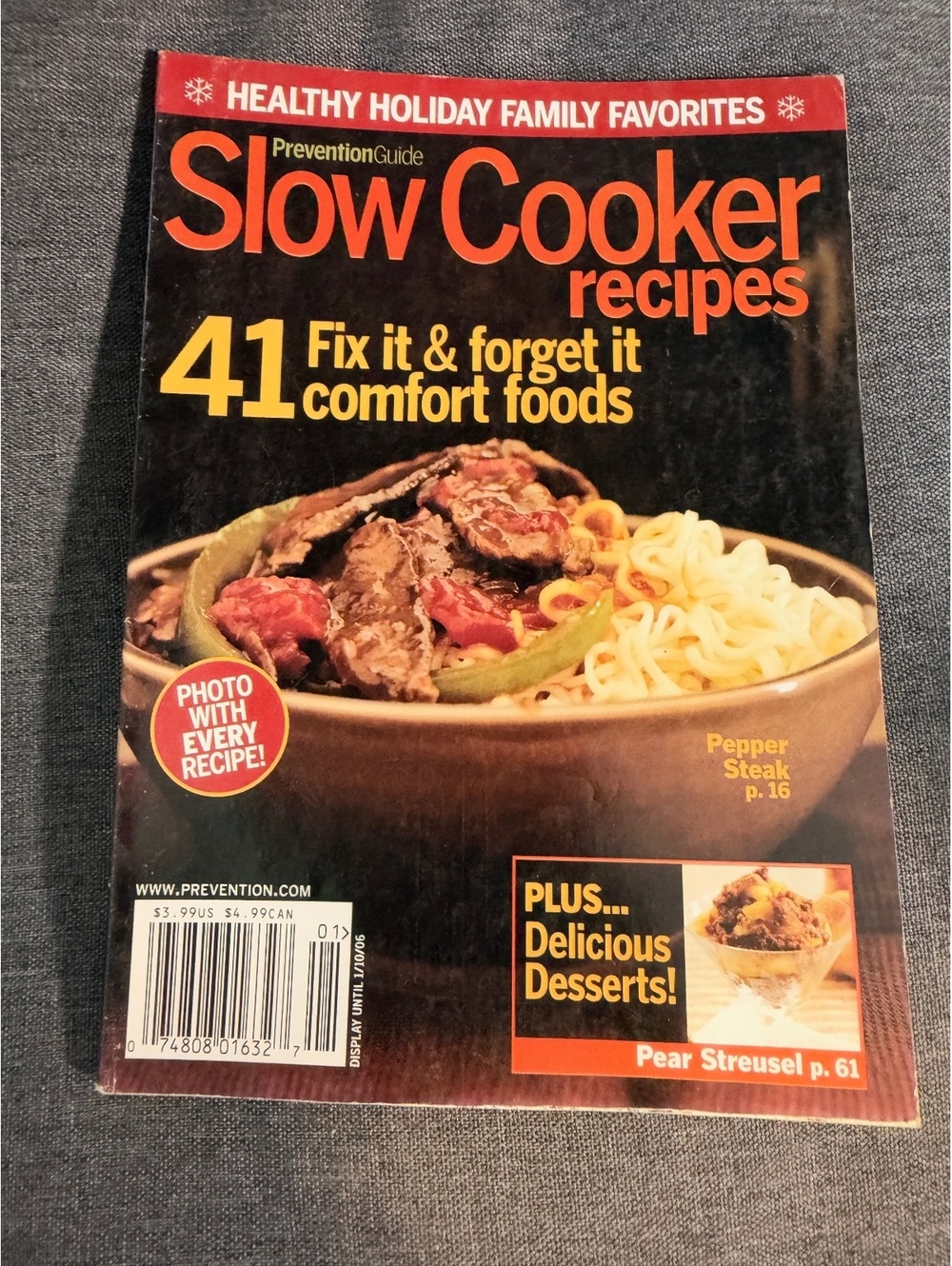 Prevention Guide Slow Cooker Recipes Cookbook - 41 Comfort Food Recipes with Des